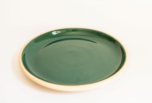 Allan Lowe, Green Earthenware Plate, 1960s