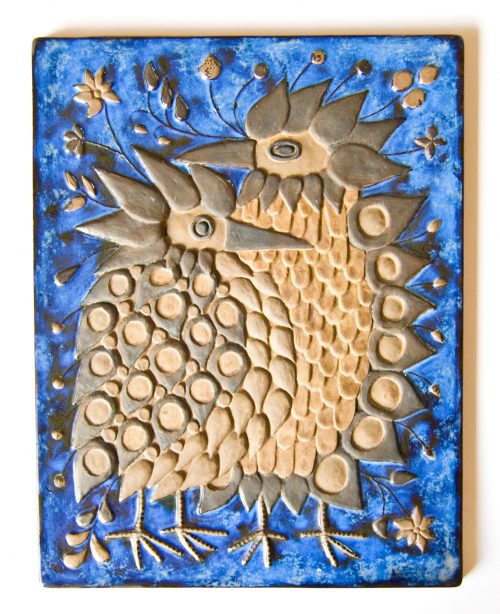 Royal Copenhagen, Beth Breyen Wall Plaque with Birds