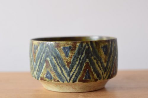 Herluf Gottschalck-Olsen Chevron Pattern Studio Pottery Bowl