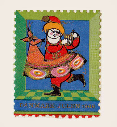 Bjorn Wiinblad Santa Postage Stamp