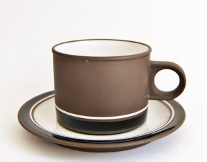 Hornsea Lancaster Vitramic Contrast, Tea Cup/Saucer 