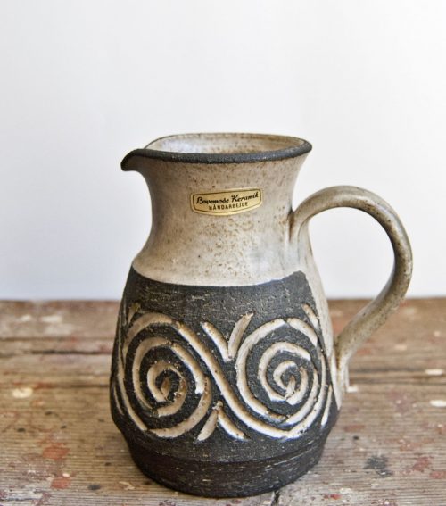 Løvemose Denmark, Carved Stoneware Jug