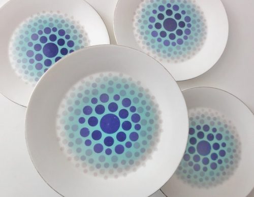 John Russell "Blue Mink" Hostess Tableware