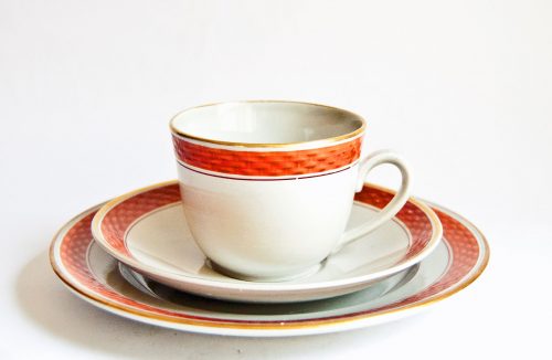 Aluminia Royal Copenhagen Tureby Cup, Saucer, Plate