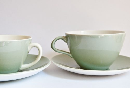 Poole Cameo Celadon Cups