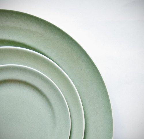Poole Cameo Celadon Rimmed Plates