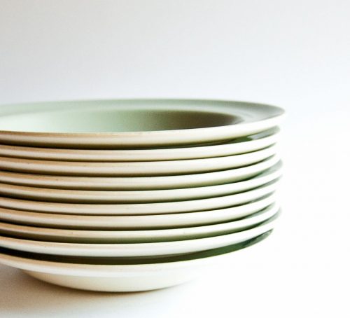 Poole Cameo Celadon Rimmed Bowls