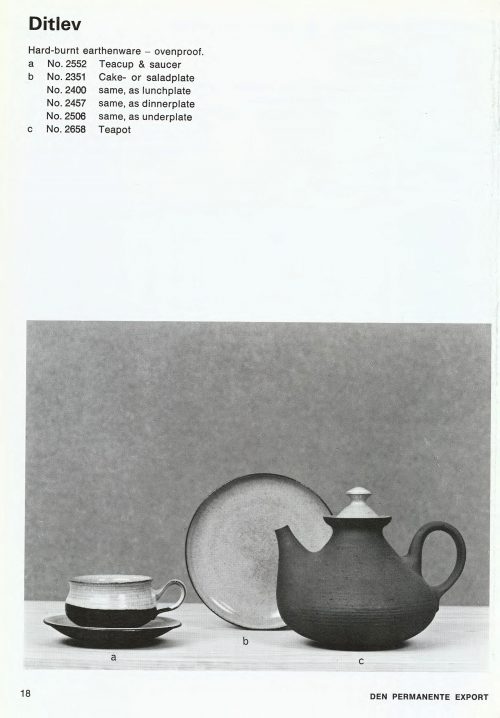 Ditlev Denmark, 1967 Den Permanente Catalogue