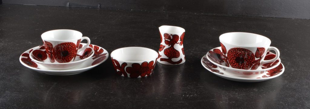 Stig Lindberg Red Aster, Gustavsberg