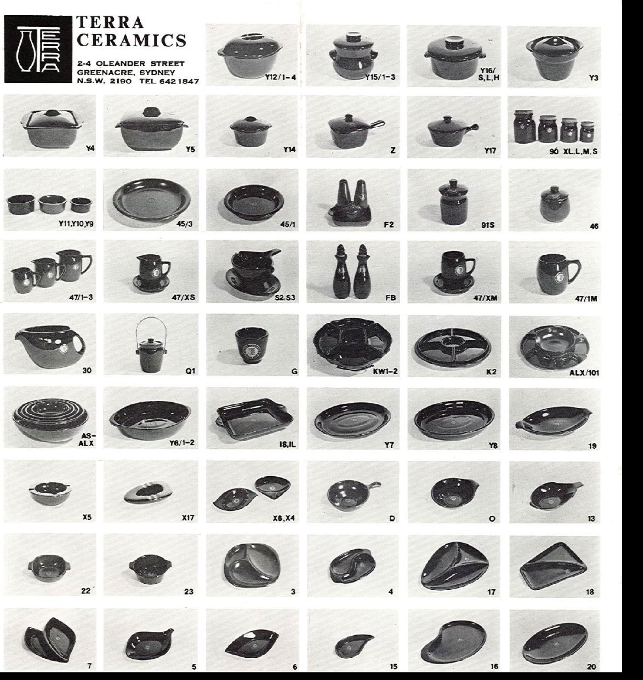 Terra Ceramics Australia 1946-1980s, Archival Material | C20Ceramics